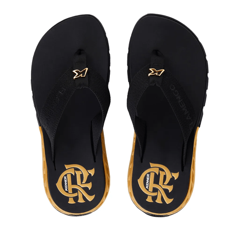 Chinelo Flamengo Rakka Gold DRR01 Kenner