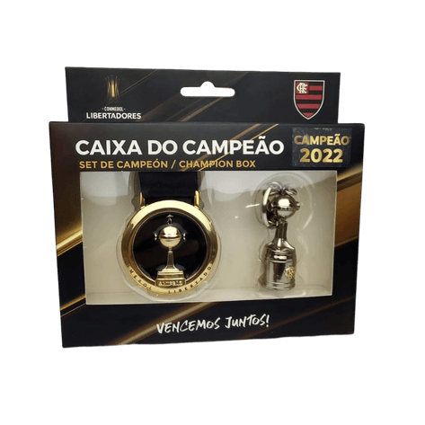 Kit Flamengo Medalha + Chaveiro Tricampeão Libertadores - UN